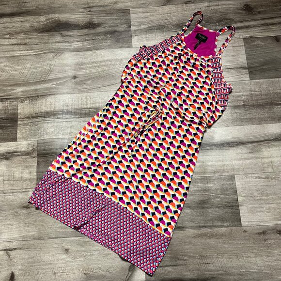 Laundry By Shelly Segal Sleeveless Waist Tie Midi Dress Multi Women’s Size S - Picture 1 of 10
